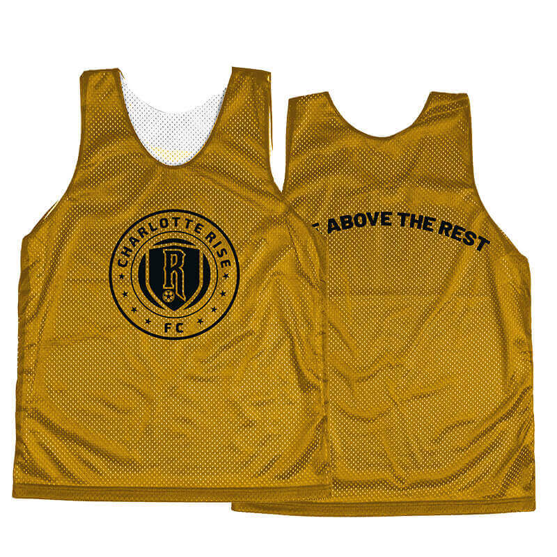 Charlotte Rise FC yellow pinnies