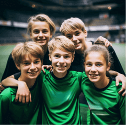Rise FC U12 soccer players