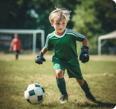 Rise FC U8 youth Soccer player